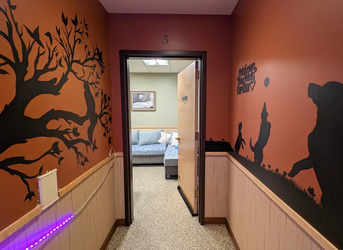 Lobby Art to Room 5 - Comfort Room