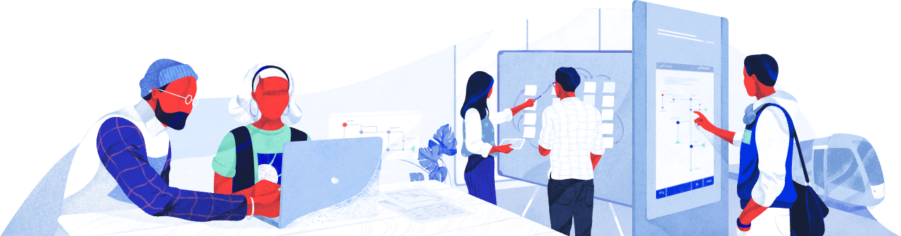 Sitting with person playing with train map