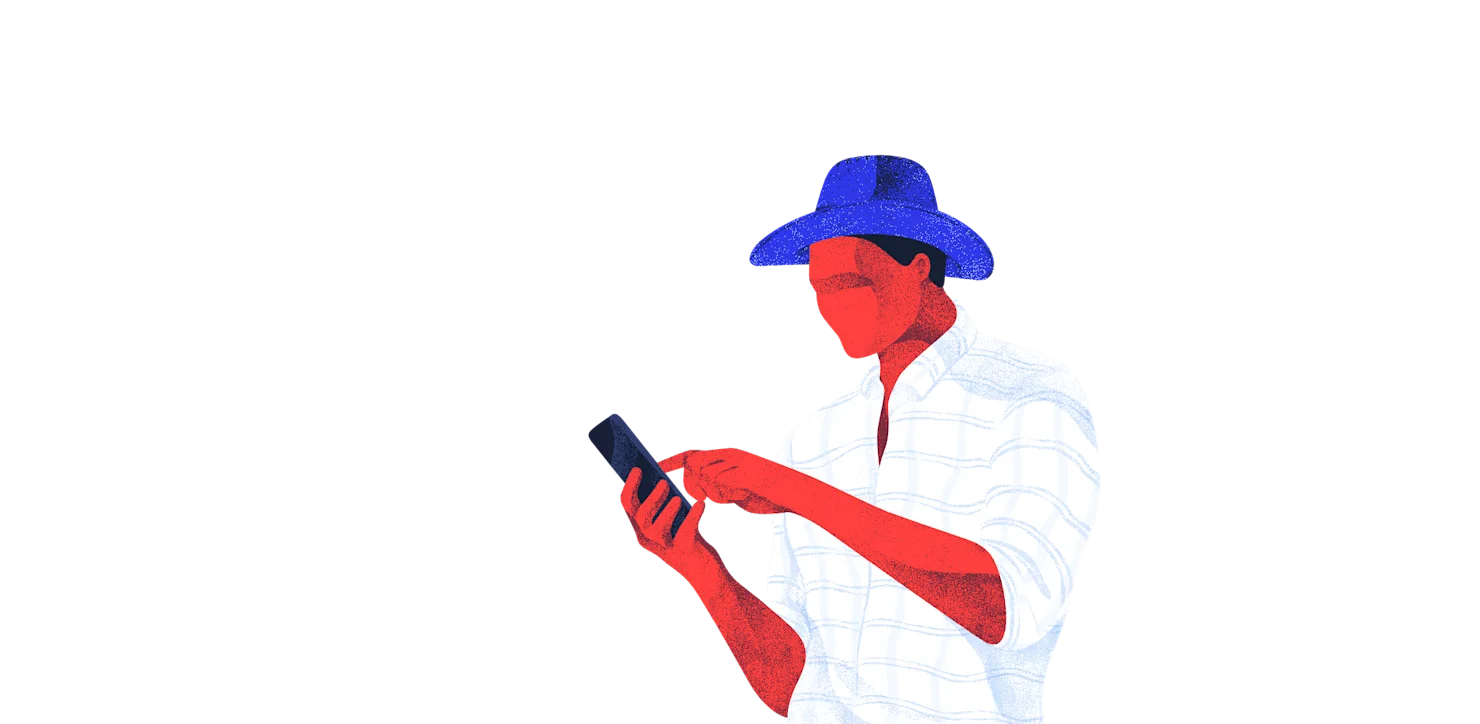 A Cattle Farmer on their phone