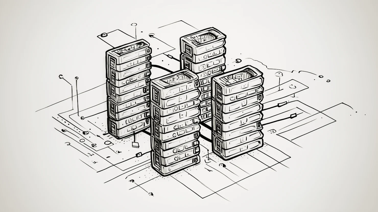 An illustration of interconnected servers