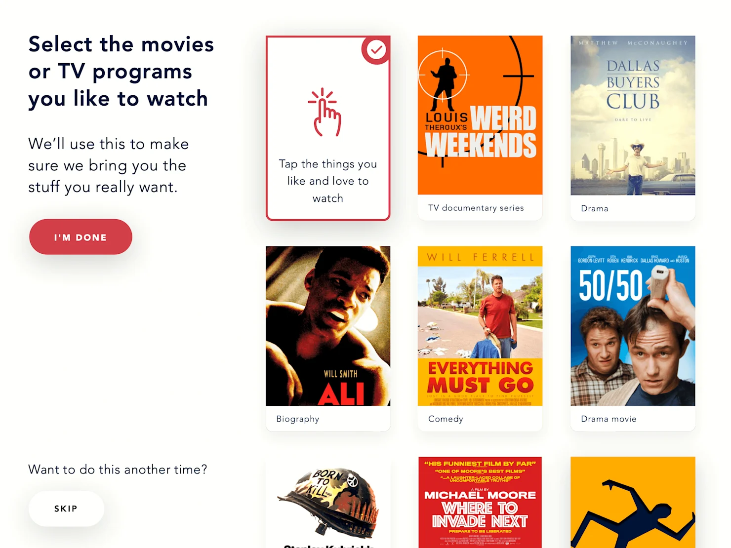 Example SBS on-demand onboarding