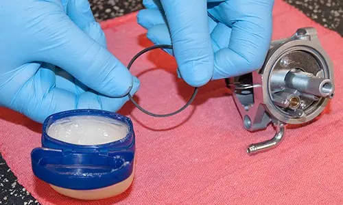 PHOTO: Lubricate the bowl gasket.