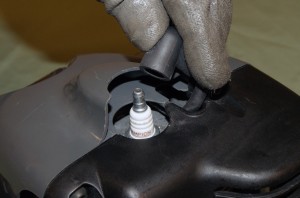 PHOTO: Disconnect the spark plug wire.