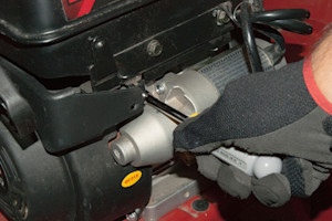 Remove the starter motor screws.