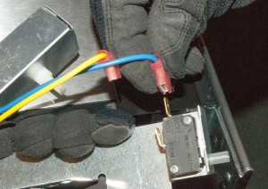 PHOTO: Disconnect the up/down switch wires.