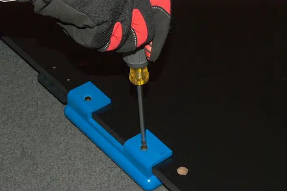 PHOTO: Install the cushions on the new walking board.