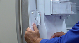 How to replace a flipper mullion on a French-door refrigerator