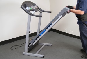PHOTO: Fold the treadmill up.