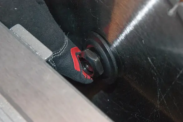 PHOTO: Reinstall the saw blade.