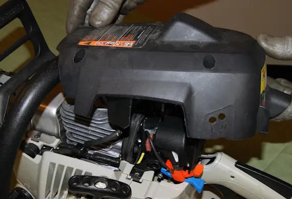 PHOTO: Remove the cylinder shield.