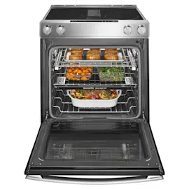 Hidden bake element has long preheat