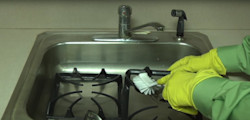 How to clean grates and burners on a gas cooktop video