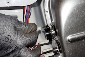 Remove the wires from the high-limit thermostat.