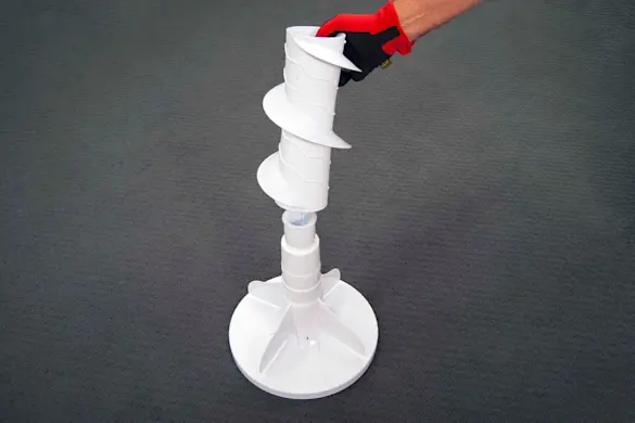 PHOTO: Pull the top auger off the agitator.