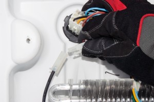 PHOTO: Connect the defrost heater wire.