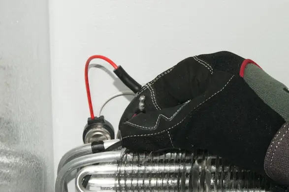 PHOTO: Plug in the defrost heater wires.