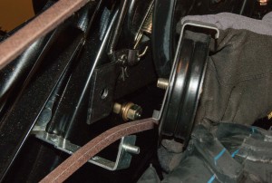 PHOTO: Remove the belt idler pulley.
