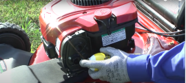 Can you use starting fluid on a mower?
