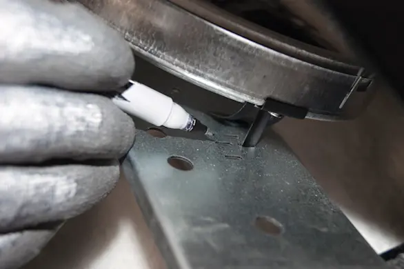 PHOTO: Mark the mounting holes.