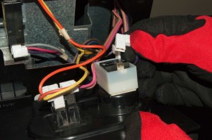 PHOTO: Connect the power switch wires.