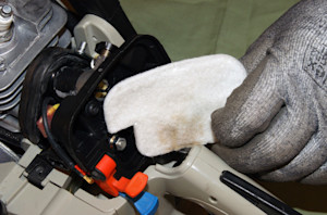 Remove the air filter.