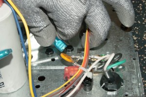PHOTO: Connect the motor wires.