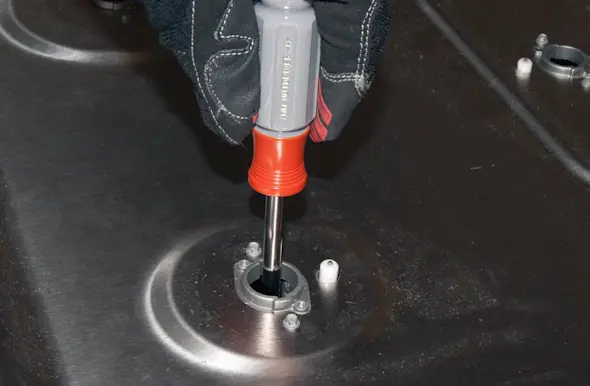 PHOTO: Install the LP orifices.
