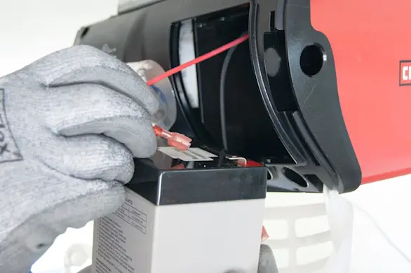 PHOTO: Disconnect the battery wires.