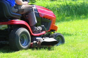 Riding lawn mower won't turn over or click.
