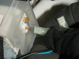PHOTO: Disconnect the drain pump wires.