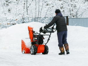Introduction image for article on the main parts of a snow blower or snow thrower.