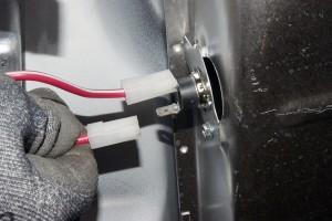 PHOTO: Disconnect the wires from the thermal cut-off fuse.