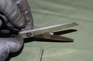 Cut the end of the new fuel lines at an angle.