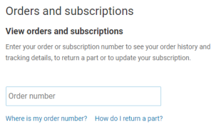 View orders and subscriptions
