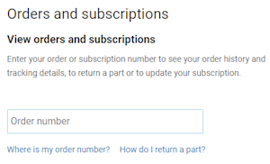 View orders and subscriptions