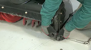 PHOTO: Remove the skid shoes.