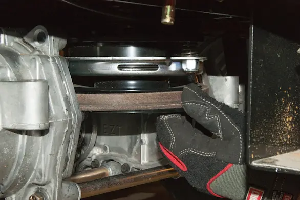 PHOTO: Reinstall the belt on the electric clutch.