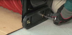How to adjust snowblower skid shoes