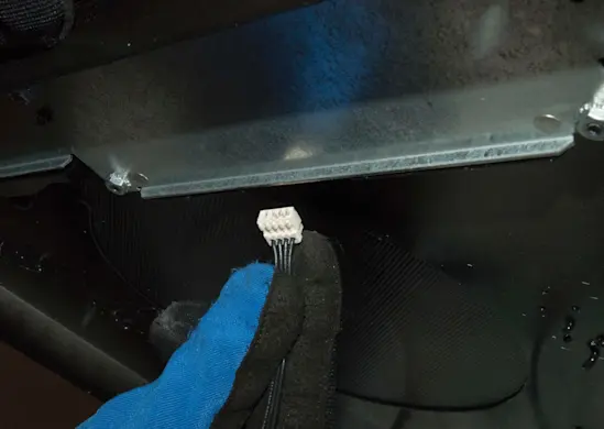 PHOTO: Disconnect the user interface wire harness.