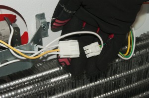 PHOTO: Unplug the fan wires.
