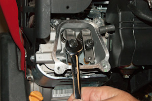Adjust the valve lash clearance.