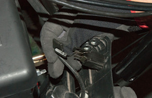 Disconnect the stop switch wires.