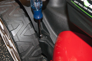 Remove the top drive cover screws.