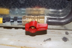 PHOTO: Open the gas supply valve.
