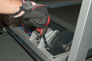 Remove the motor mounting bolts.