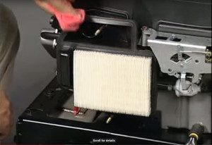How to clean the air filter in your lawn tractor.