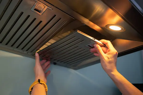 sears parts direct image for How to clean your range hood fan like a pro