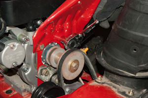 Reinstall the chute support bracket.