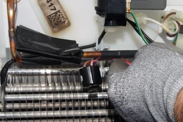 PHOTO: Release the defrost sensor clip.