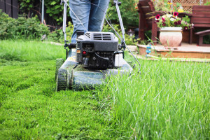 Grass buildup on a lawn mower deck can cause rust and corrosion on the deck as well as an uneven cut on the lawn.